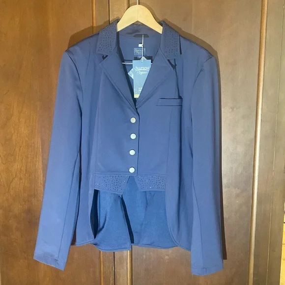 Get Ready to Show! Elegant Dressage Show Coat with Bling by Ovation, 14R - Picture 2 of 11